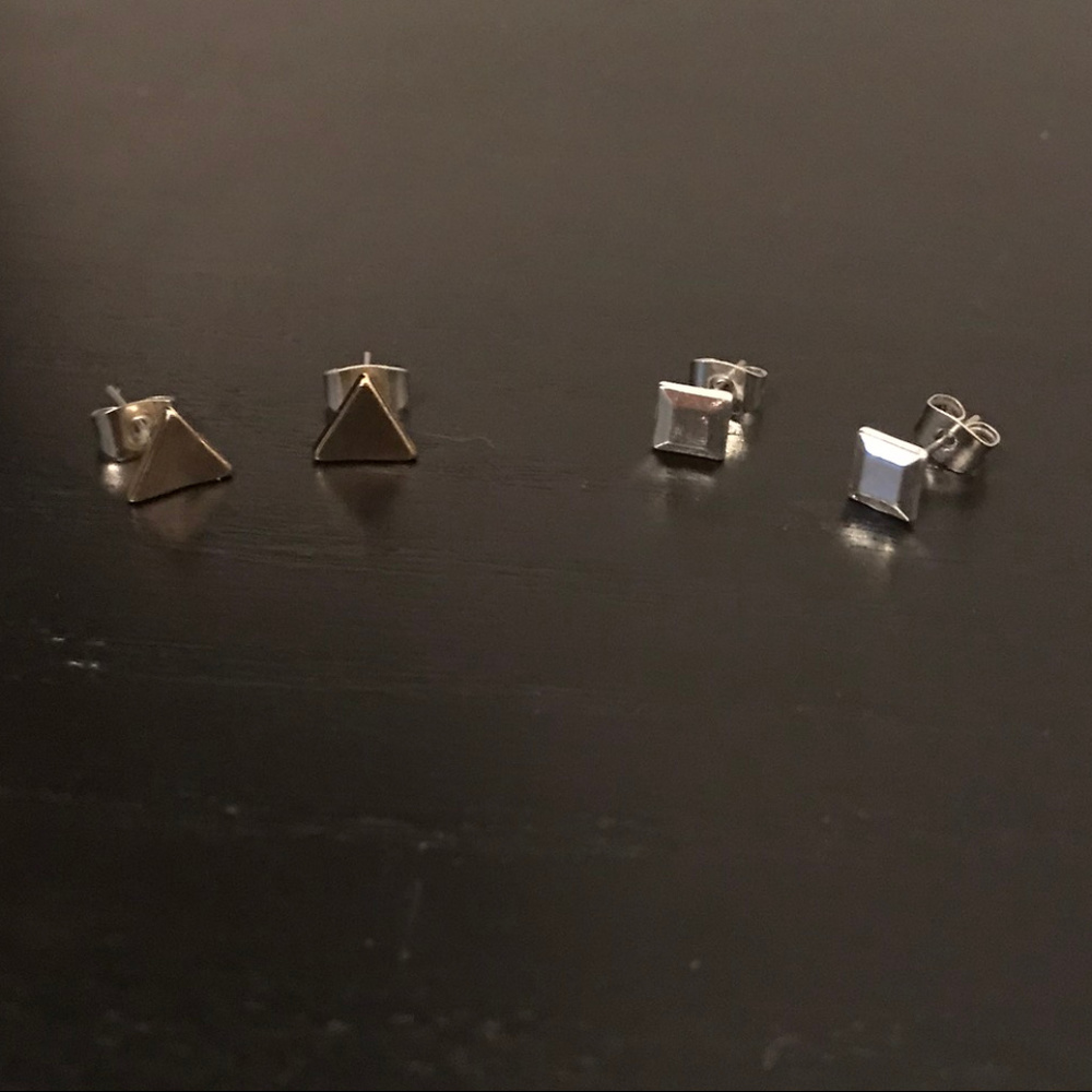 Pair of Geometric Stud Earrings